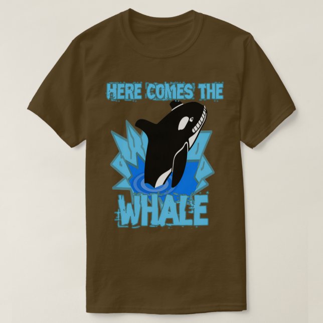 Camiseta Aí vem a baleia (Frente do Design)