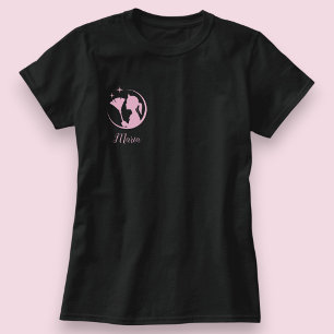 Camiseta Aia Limpa Casa Brilhante de Negócios Pink Preto