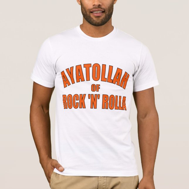 Camiseta Aiatola da rocha "N" Rolla (Frente)
