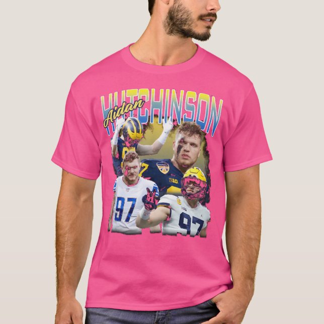 Camiseta Aidan Hutchinson - Colagem Retroativa (Frente)