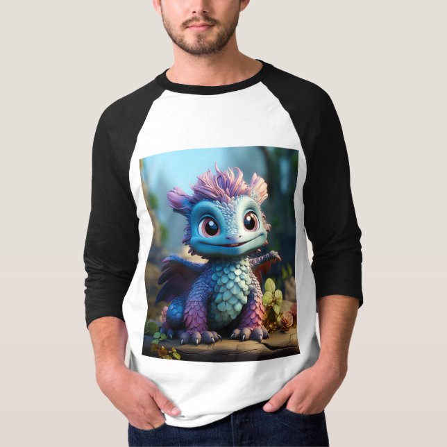 Camiseta Aiden, um Dragão Whimsical (Frente)