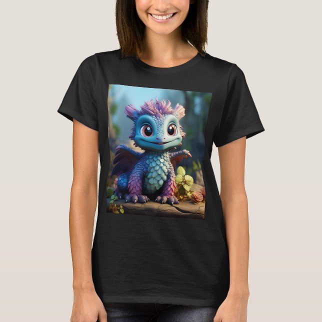 Camiseta Aiden, um Dragão Whimsical (Frente)