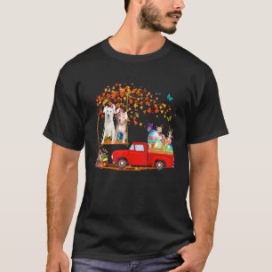 Camiseta Aidi Vestindo Caminhão Vermelho Coelho Com Ovos
