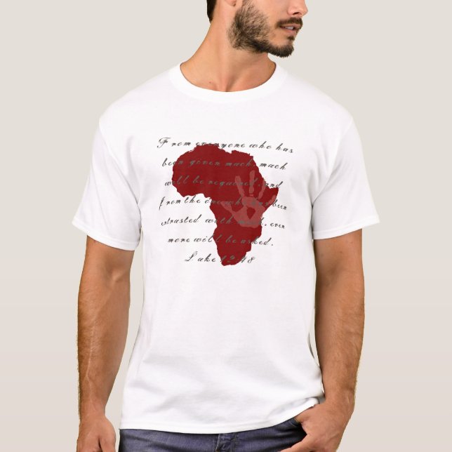 Camiseta AIDS de África/HIV/camisa consciência da pobreza (Frente)