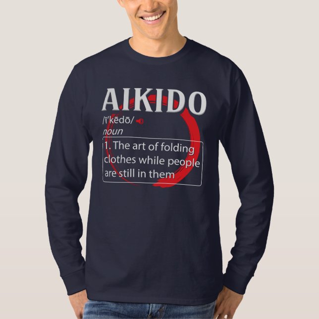 Camiseta Aikido Definição de Artes Marciais (Frente)