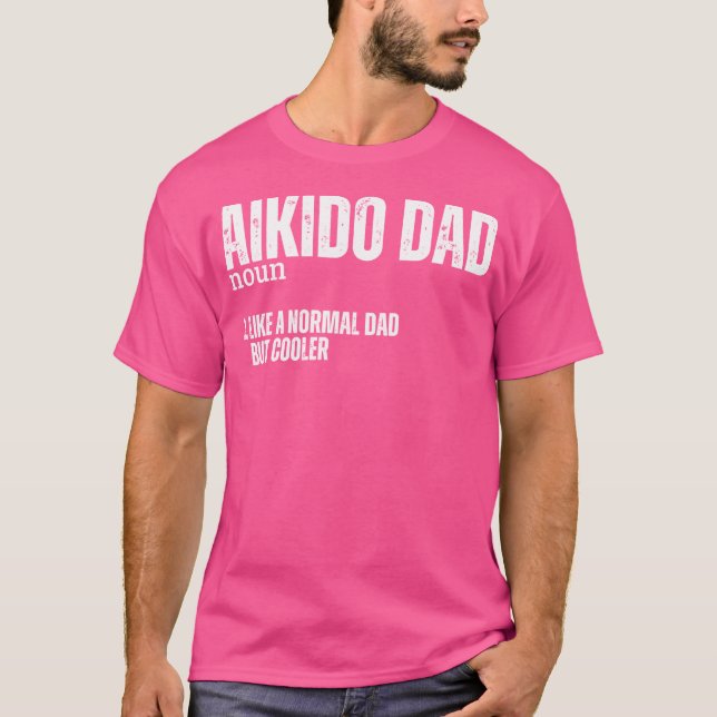 Camiseta Aikido Pai Definição Engraçado Homens Padre Aikido (Frente)