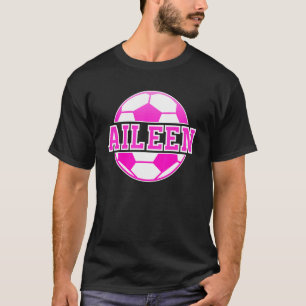 Camiseta Aileen Name Girls Soccer Play Futebol Sports Fan
