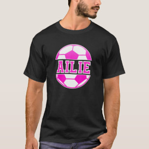 Camiseta Ailie Name Girls Soccer Play Futebol Sports Fan B