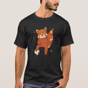Camiseta Ailuridae jogando Futebol Urso Gato Bambu