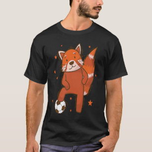 Camiseta Ailuridae jogando Futebol Urso Gato Bambu