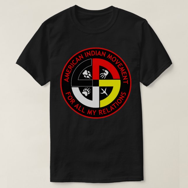 Camiseta AIM 9 nativo americano (Frente do Design)