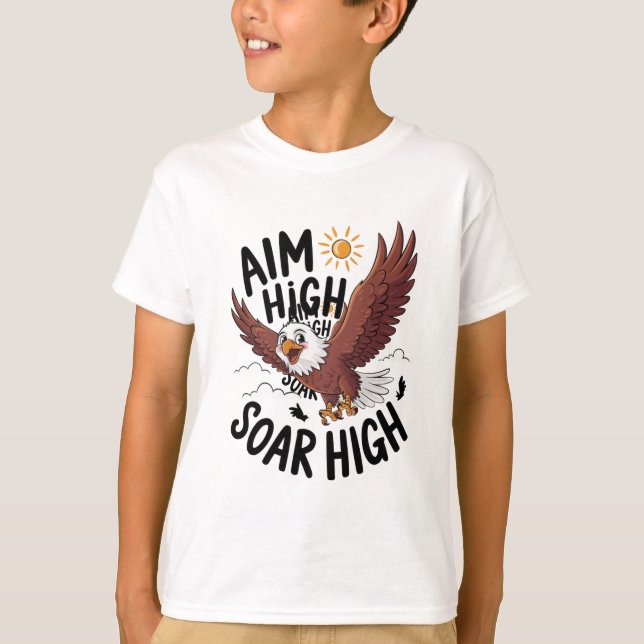 Camiseta Aim Arte Motivativa Alta Águia Soar Alta (Frente)
