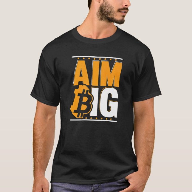 Camiseta Aim Big Blockchain Crypto Currency Bitmoney (Frente)