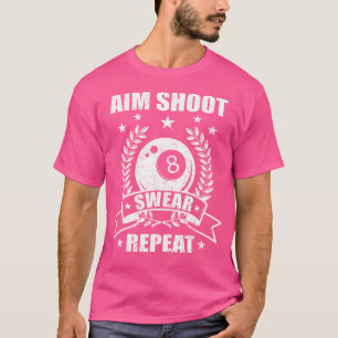 Camiseta Aim Disparar ou Repetir Bilhetes de Piscina de 8 B