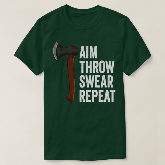 Camiseta Aim Jogar Suor Repetir Ax Jogando Lumberjack (Frente do Design)