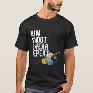 Camiseta Aim Shoot Jurar Repetição da Lei de Tubarão Hall d