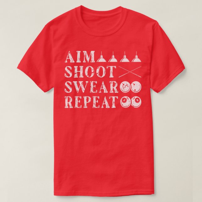 Camiseta Aim Shoot Sweot 8 Ballliards Piscina (Frente do Design)