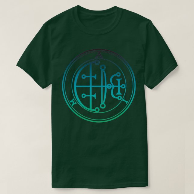 Camiseta Aim Sigil Aumenta o Verde Azul Intelect Onex27s (Frente do Design)