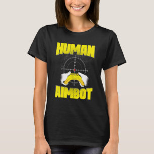 Camiseta Aimbot Humano Jogador de Jogos