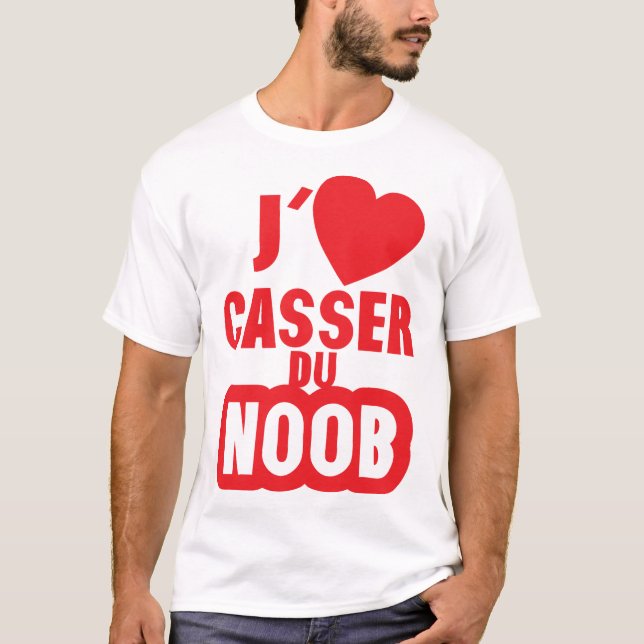Camiseta aime casser du noob manette gamer (Frente)
