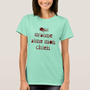 Camiseta Aime segunda-feira chien do m'aime de Qui