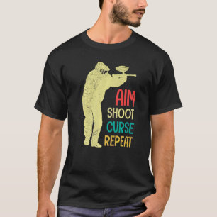 Camiseta Aiming Shoting Jurando Novamente Paintball
