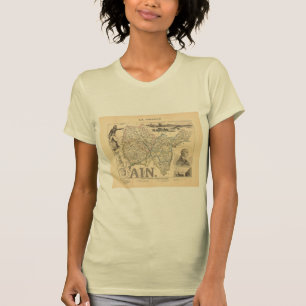 Camiseta Ain Department France 1858 Alexandre Vuillemin Map