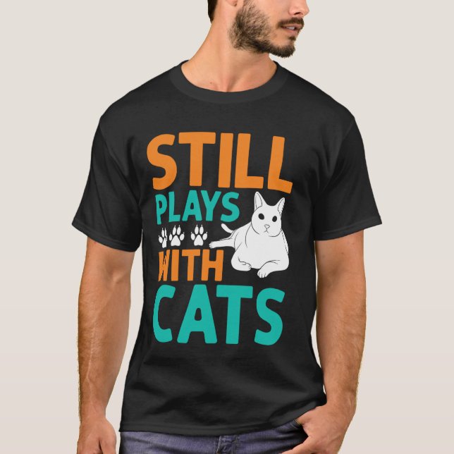 Camiseta Ainda Brinca com o Vovô dos Gatos (Frente)