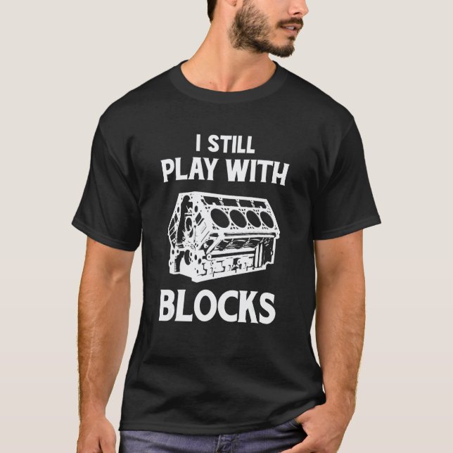Camiseta Ainda Brinco Com Blocos Corrida Mecânico De Manute (Frente)