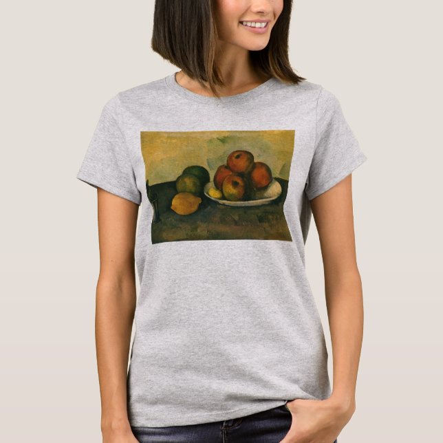 Camiseta "Ainda com as Maçãs" por Paul Cezanne (Frente)