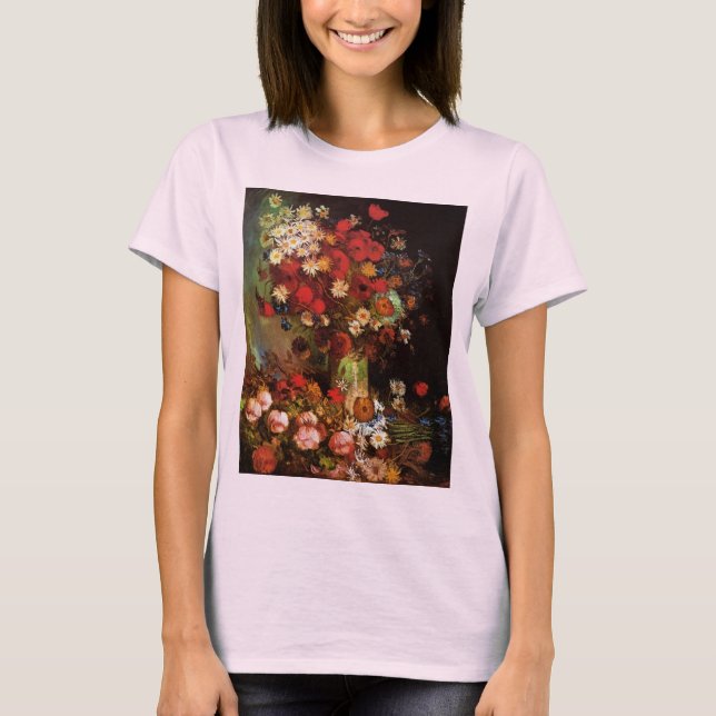 Camiseta Ainda é Flor da Vida num Vaso por Vincent van Gogh (Frente)