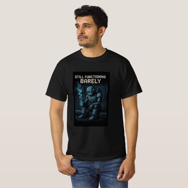Camiseta Ainda Funcionando por Pouco (Frente Completa)