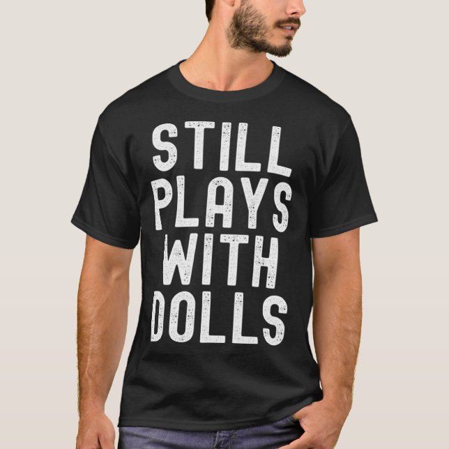 Camiseta Ainda joga com bonecas voodoo retro desolado vin (Frente)