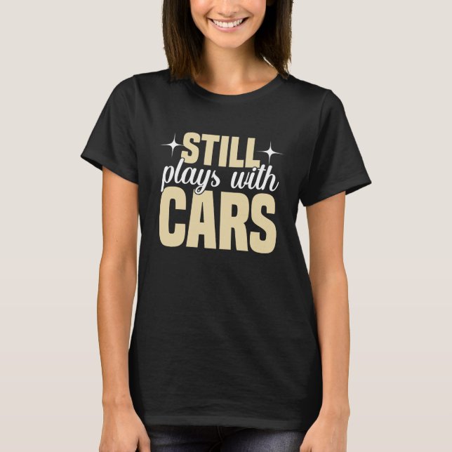Camiseta Ainda joga com carros racecar Turbo Wheel Auto Eng (Frente)
