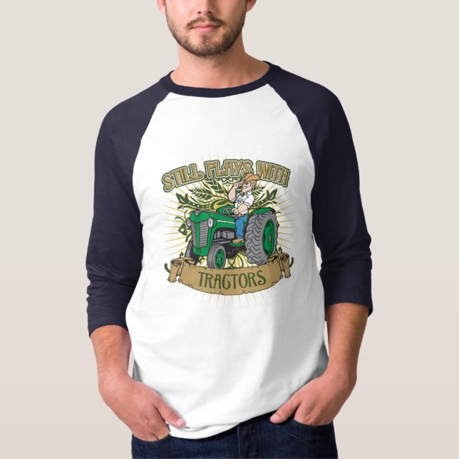 Camiseta Ainda jogos com tratores verdes (Frente)