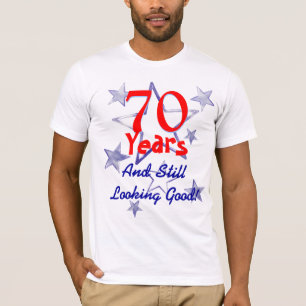 Camiseta Ainda olhando o bom aniversário do 70