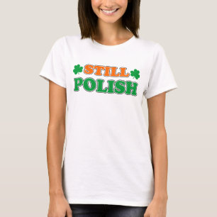 Camiseta Ainda Polonês Com Shamrocks Irlandeses