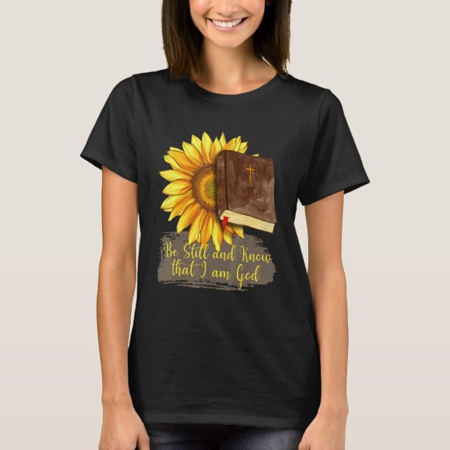 Camiseta Ainda Sei Que Sou Deus Cristão Psalm 4610 S (Frente)