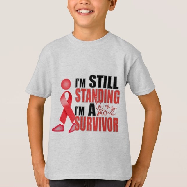Camiseta Ainda sobrevivente da doença cardíaca (Frente)