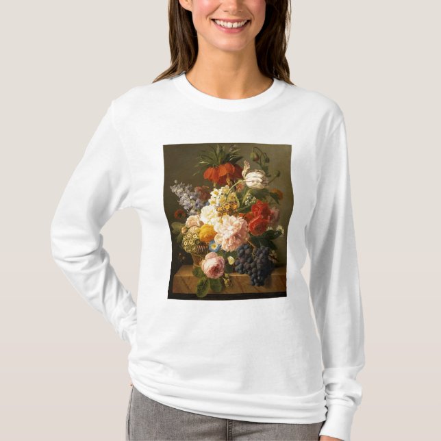 Camiseta Ainda vida com flores e fruta, 1827 (Frente)