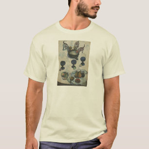 Camiseta Ainda vida com os três filhotes de cachorro por