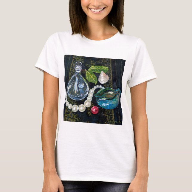 Camiseta Ainda vida com pérolas (Frente)