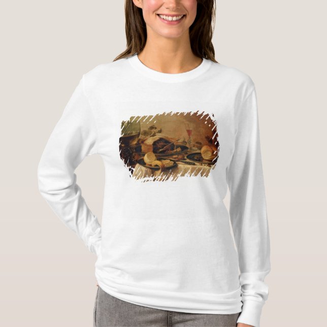 Camiseta Ainda vida com torta da fruta, 1635 (Frente)