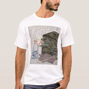 Camiseta Ainda vida com um Camelia, c.1820