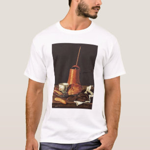 Camiseta Ainda vida com um grupo do chocolate do bebendo,