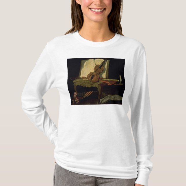 Camiseta Ainda vida com um violino (Frente)