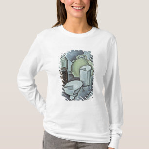Camiseta Ainda vida com uma garrafa do vinho e de um