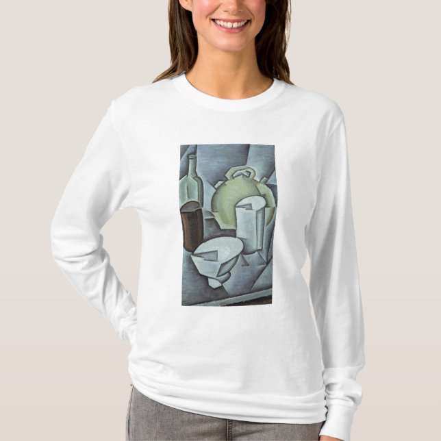 Camiseta Ainda vida com uma garrafa do vinho e de um (Frente)