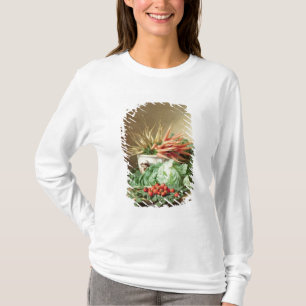 Camiseta Ainda vida das morangos, das cenouras e da couve