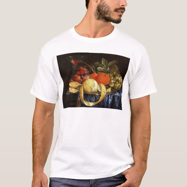 Camiseta Ainda vida das uvas, das laranjas e de um limão (Frente)